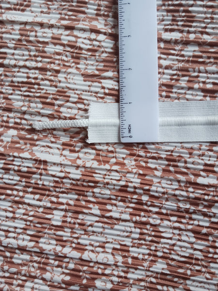 White Drawstring with Elastic Casing |By the Half Yard
