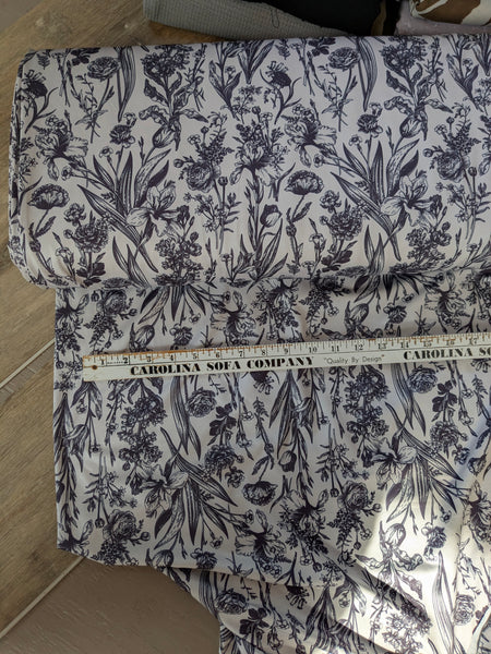 Chinoiserie Black Floral |Athletic Knit| Similar to DTY| By the Half Yard