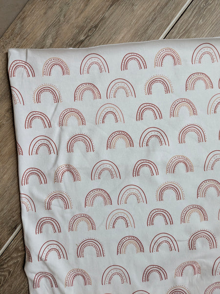 Custom Print|Vintage Rainbows | Athletic Knit| Similar to DTY| By the Half Yard