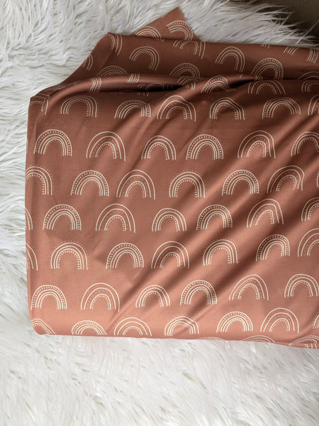 Custom Print|Vintage Rainbows | Athletic Knit| Similar to DTY| By the Half Yard