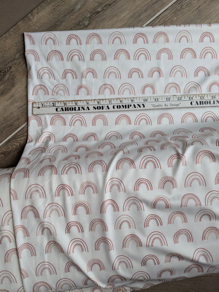 Custom Print|Vintage Rainbows | Athletic Knit| Similar to DTY| By the Half Yard