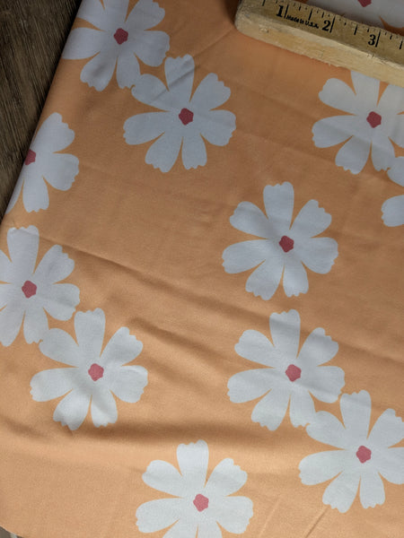 Exclusive Design | Large Daisy |Unbrushed Rib or Athletic Knit| Similar to DTY| By the Half Yard