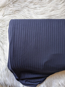 Navy 8x3 Rib Knit| Solids| By the Half Yard