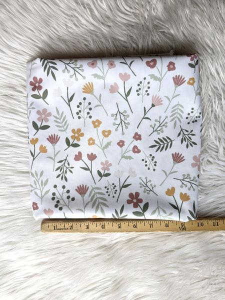 Wildflower Sprigs| Pine Skin  Polyester| By the Half Yard