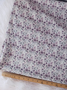 Custom Design| Dusty Lavendar Petite Blooms | Pine Skin Crinkled Polyester| By the Half Yard