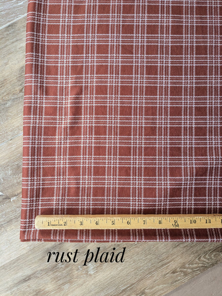 Fall Plaid | Mediumweight Knit|By the Half Yard