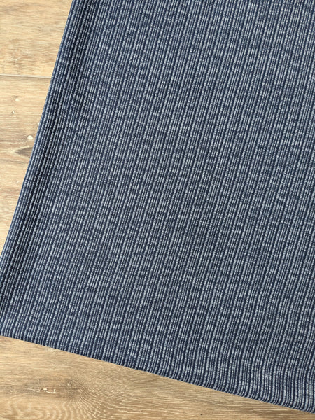 Denim Look Varigated Rib Knit| Solids| By the Half Yard