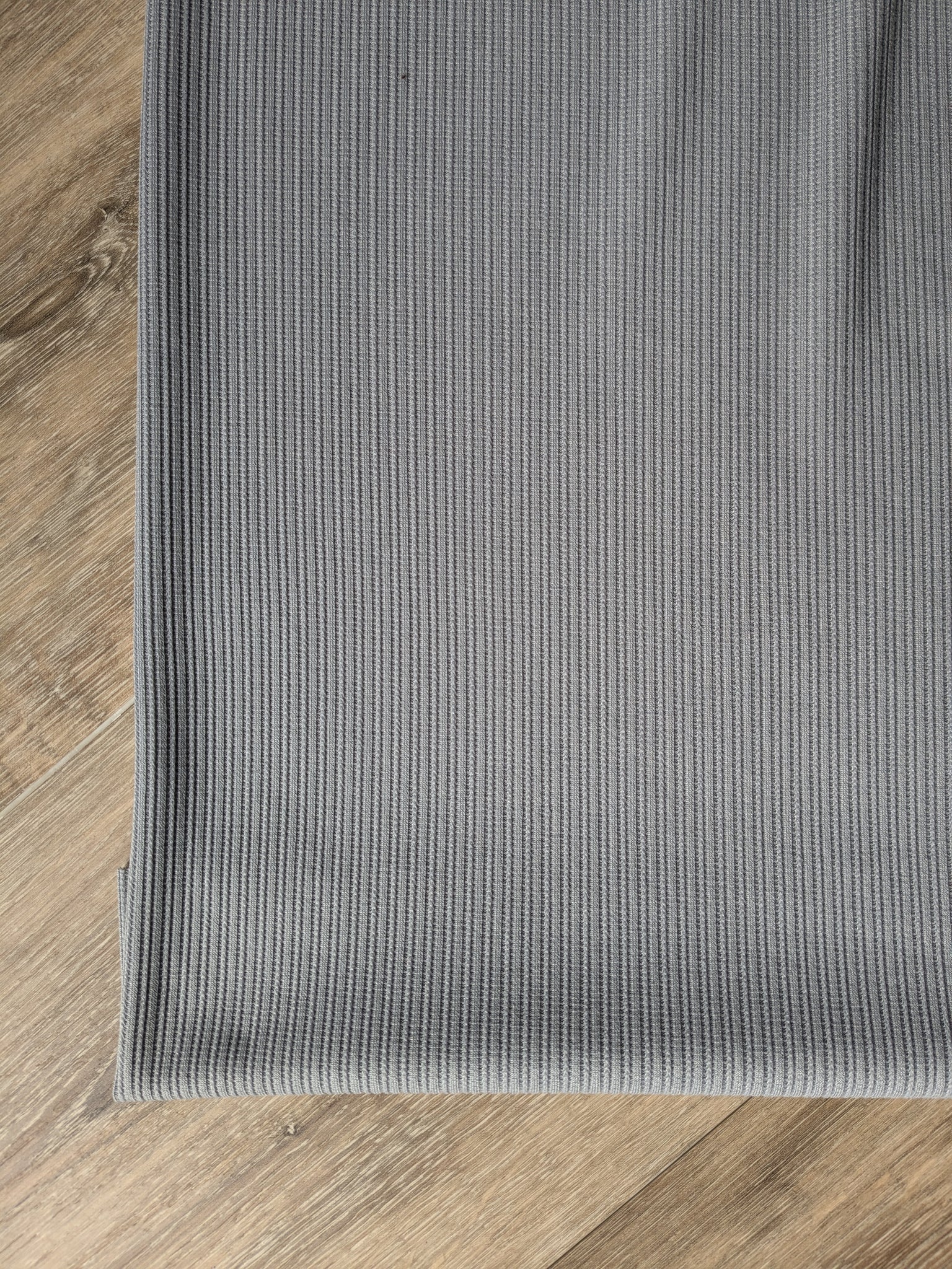 Grey Cord Rib Knit| Solids| By the Half Yard