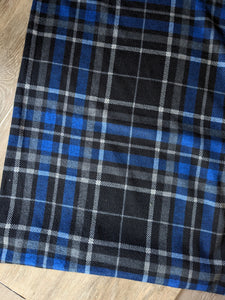 Black & Blue Plaid Sweater Knit|By the Half Yard