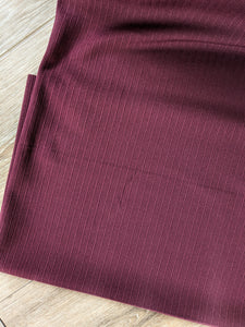 Burgundy Ideal Rib Knit| Solids| By the Half Yard