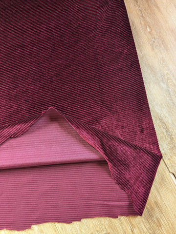 * Note Shipping ETA -Burgundy Velvet Stretch Corduroy| By the Half Yard