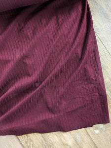 Burgundy 8x2 Rib Knit| Solids| By the Half Yard