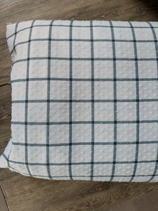 Soft Green Farmhouse Plaid Swiss Dot Knit |By the Half Yard