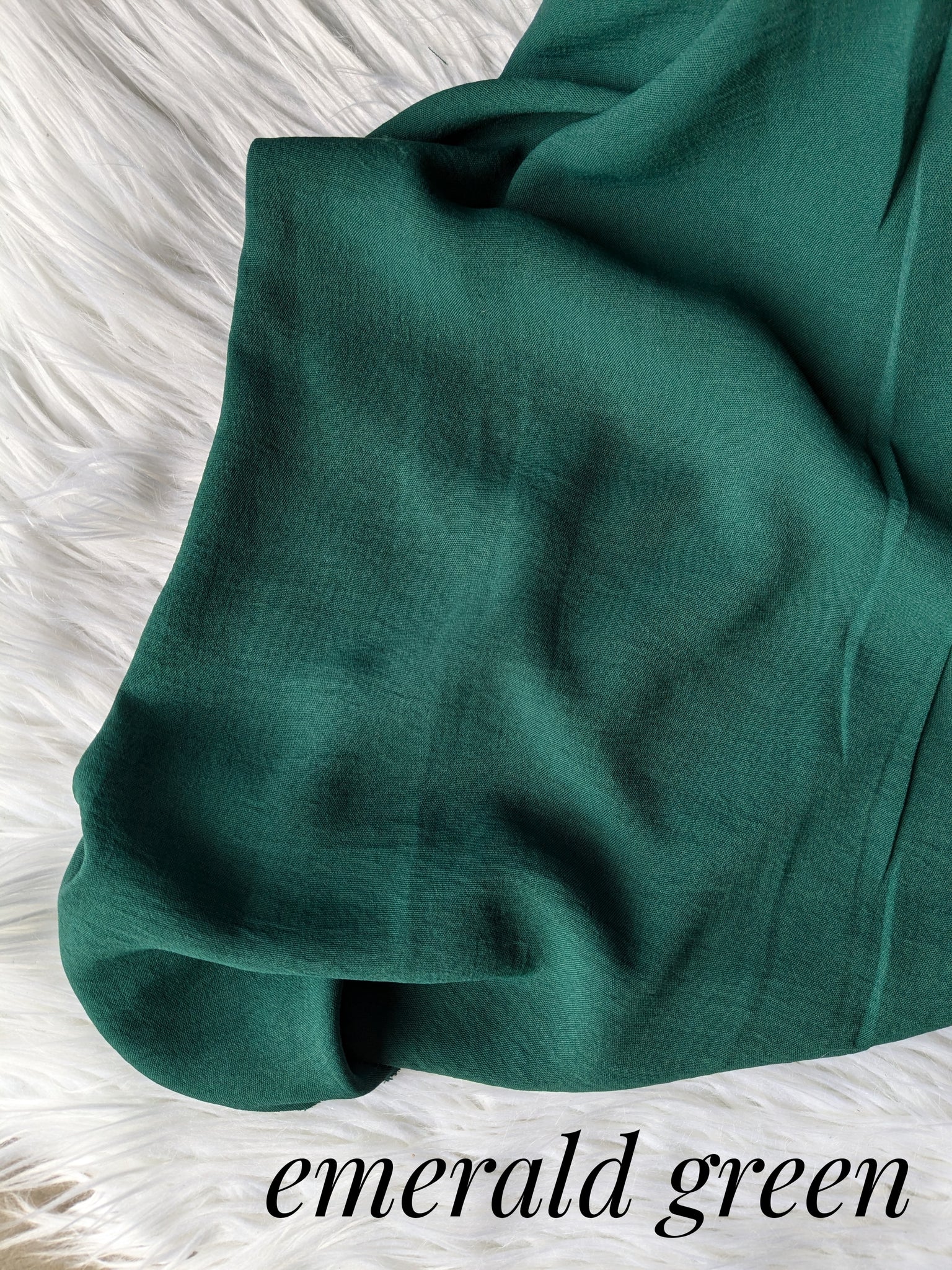 Emerald Green/ Hunter Solid |Polyester Air Flow| By the Half Yard