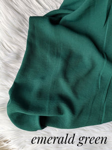 Emerald Green/ Hunter Solid |Polyester Air Flow| By the Half Yard