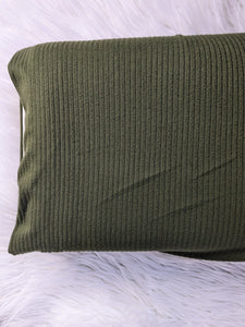 Olive Yummy Rib Knit| Solids| By the Half Yard