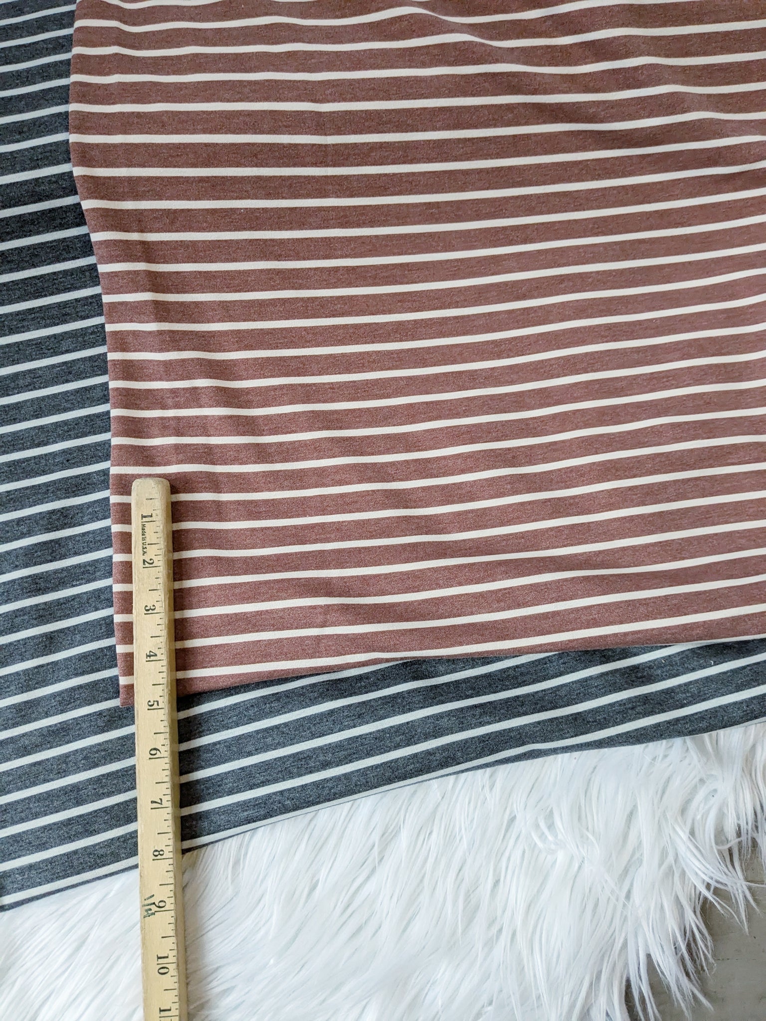 Horizontal Stripes | French Terry Knit | By the Half Yard