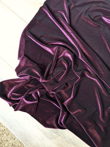 Plum Stretch Velvet|Solids |By the Half Yard