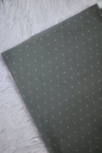 Swiss Cross Smoke Green | Petite Poly Rib Knit {DTY like}|By the Half Yard