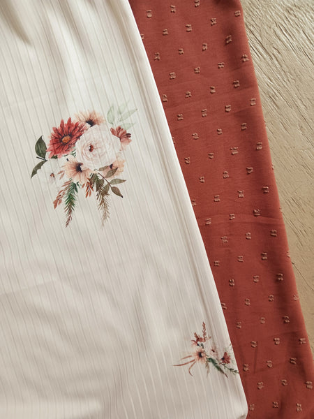 Clay Rust |Polyester Swiss Small Dots | Textured Solids|By the Half Yard