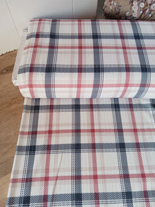 Large Plaid | Unbrushed Rib or Lightweight Liverpool Knit|By the Half Yard