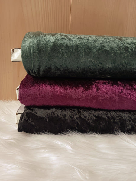 Crushed Velour/Velvet |Solids|By the Half Yard