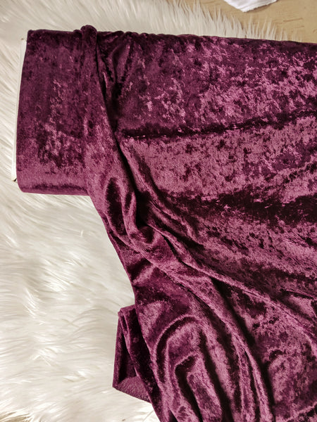 Crushed Velour/Velvet |Solids|By the Half Yard