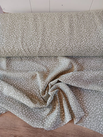Soft Sage Spot|Georgette Crepe Poly| By the Half Yard