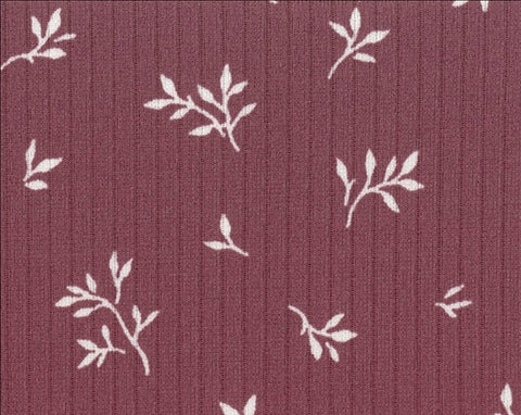 Terra Rose Small Leafy Print|Classic Rib Knit |By the Half Yard