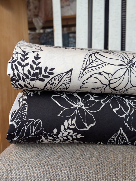 Tropical Stencil  Floral DTY | By the Half Yard