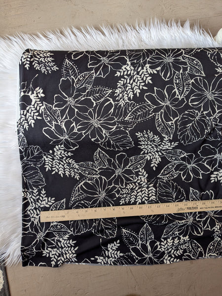 Tropical Stencil  Floral DTY | By the Half Yard