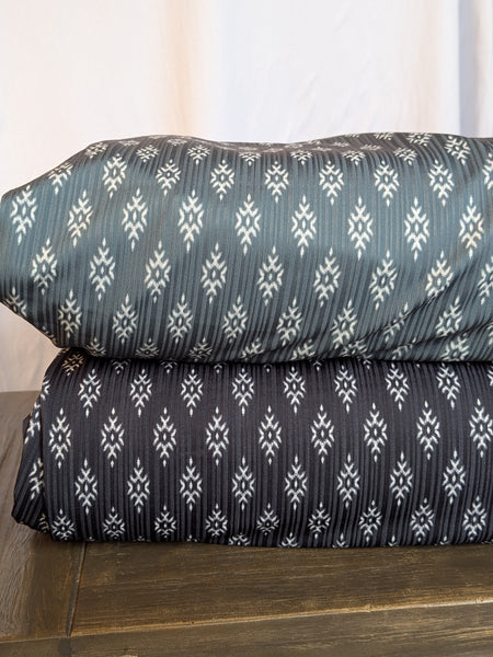 Custom Design| Aztec Diamonds |Unbrushed Rib Knit|By the Half Yard
