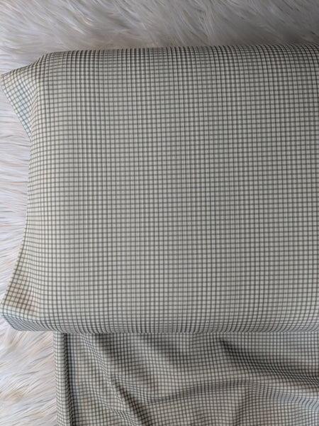 Custom Design|Green Petite Plaid|Unbrushed Rib Knit|By the Half Yard