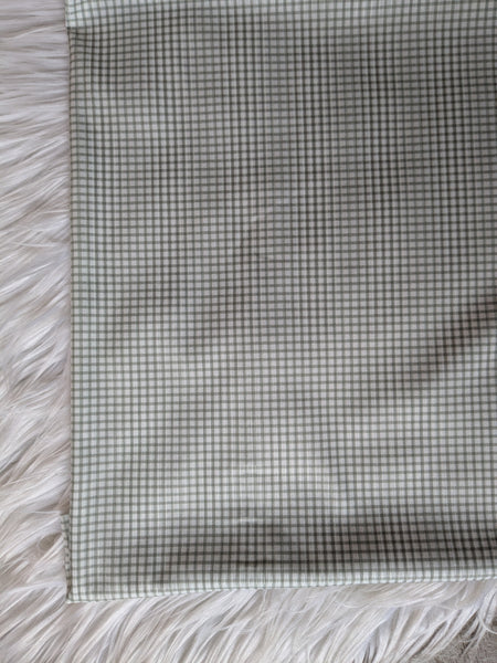 Custom Design|Green Petite Plaid|Unbrushed Rib Knit|By the Half Yard