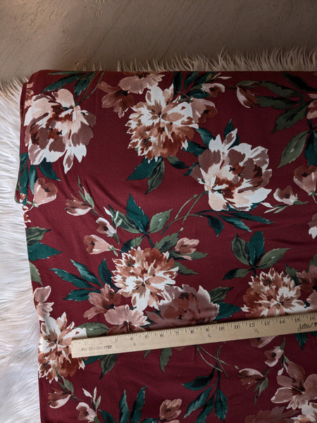 Large Florals |Double Brushed Poly|By the Half Yard