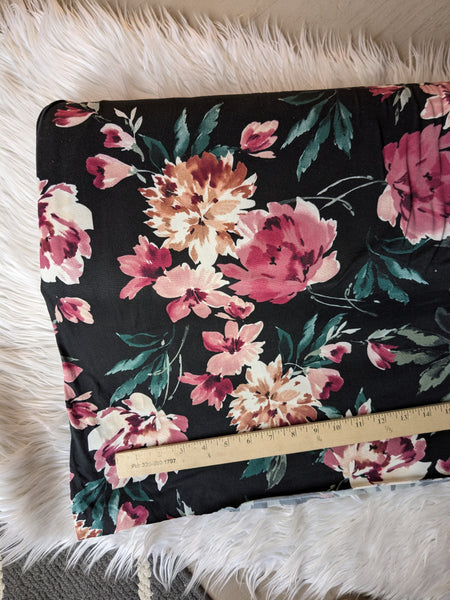 Large Florals |Double Brushed Poly|By the Half Yard