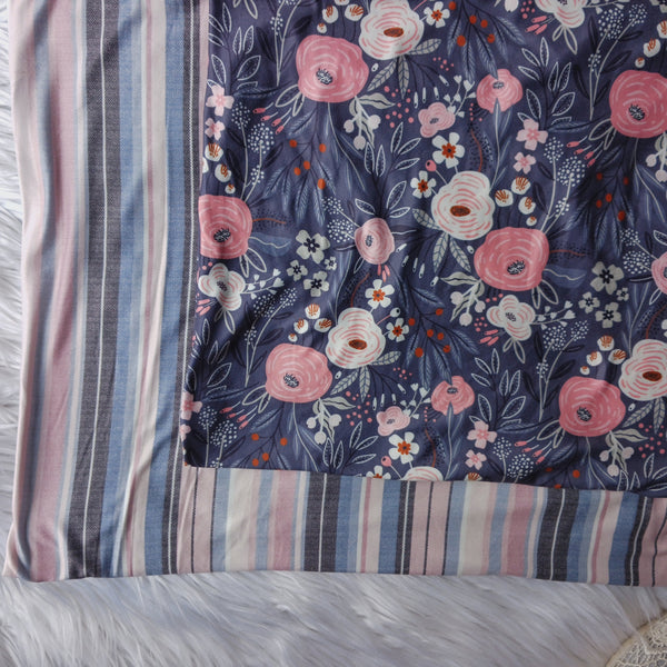 Linen Look Multi-Stripes| Double Brushed Poly|By the Half Yard
