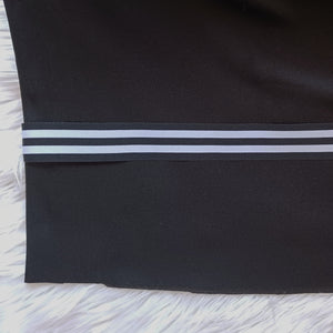 Black Skort Knit & Ribbon|Solids|By the Half Yard