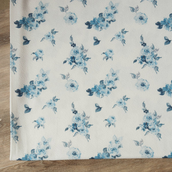 Soft Blue Small Floral|Lightweight Liverpool|By the Half Yard