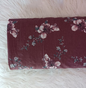 Medium Floral |Poly Cotton Crinkle | By the Half Yard