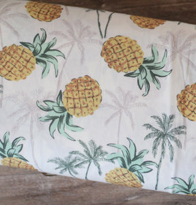 Pineapples & Palm Trees| Petite Poly Rib Knit {DTY like}|By the Half Yard