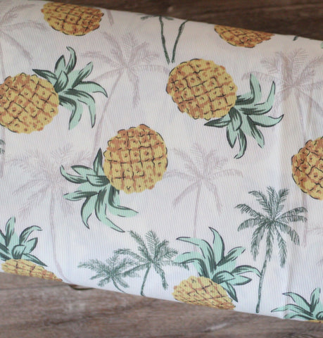 Pineapples & Palm Trees| Petite Poly Rib Knit {DTY like}|By the Half Yard