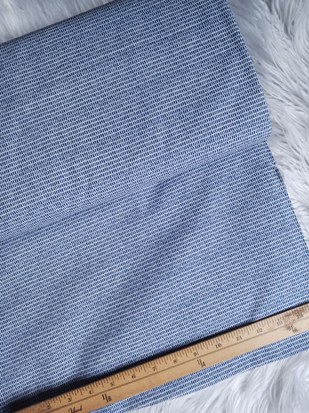 Navy Dashesl Poly Cotton| By the Half Yard