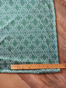Basil Green W/ Ivory Diamonds | DTY | By the Half Yard