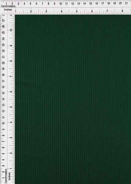 Hunter Green Yummy Rib Knit| Solids| By the Half Yard