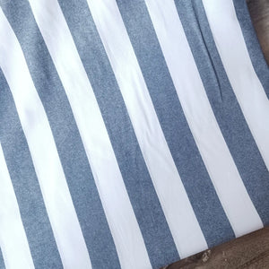Denim Blue Nautical Stripe Woven| By the Half Yard