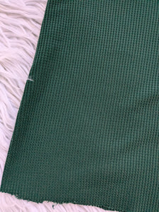 Emerald Green |Thermal Waffle Knit |By the Half Yard