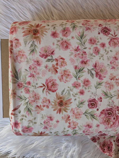 Kyla Floral | Pebblestone Knit|By the Half Yard