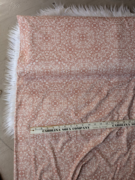 Copper Medallion Toss|Unbrushed Rib Knit|By the Half Yard (