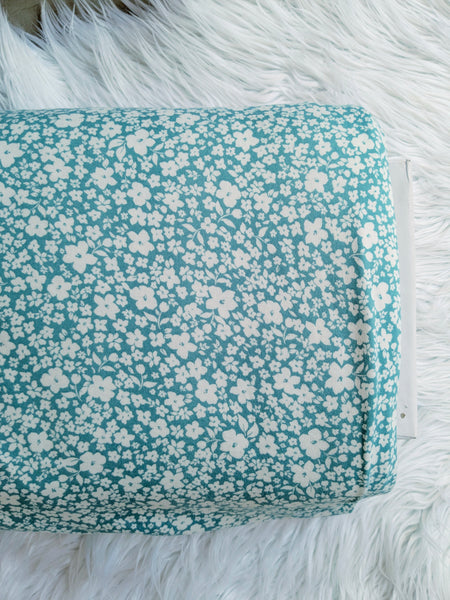 Dusty Teal |Double Brushed Poly|By the Half Yard
